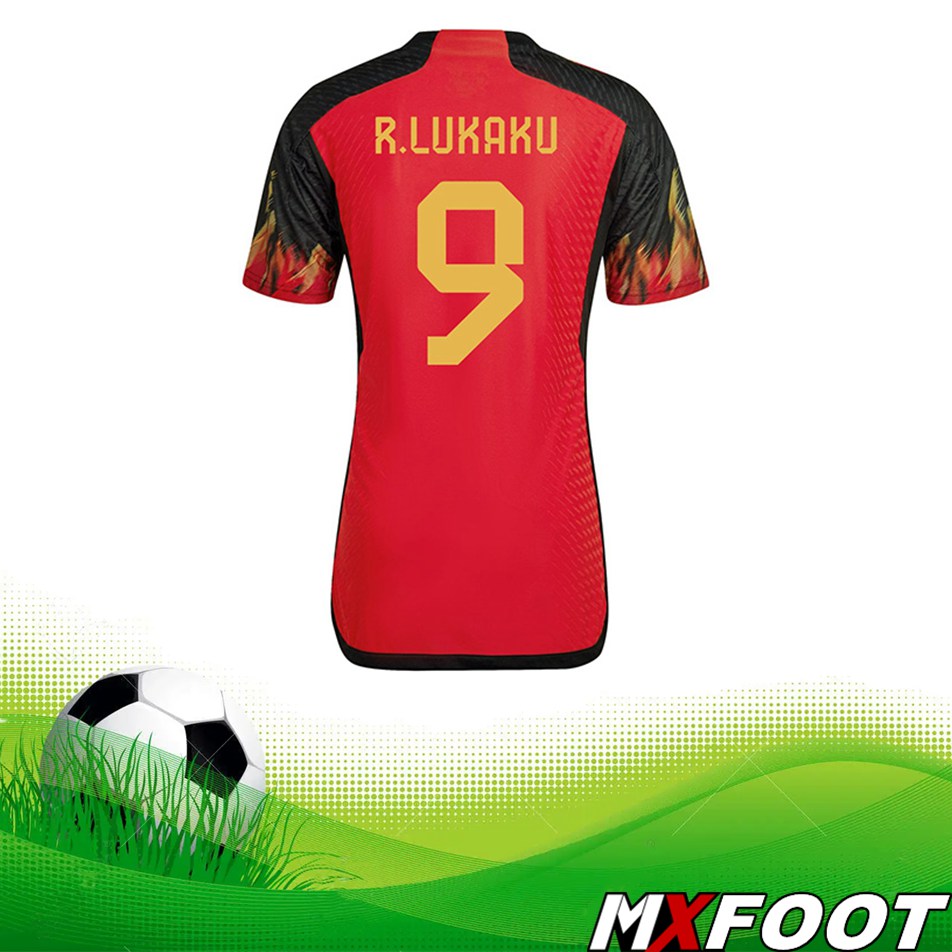 Créer Un Nouveau Maillot Equipe Foot Belgique R LUKAKU 9 2022 2023