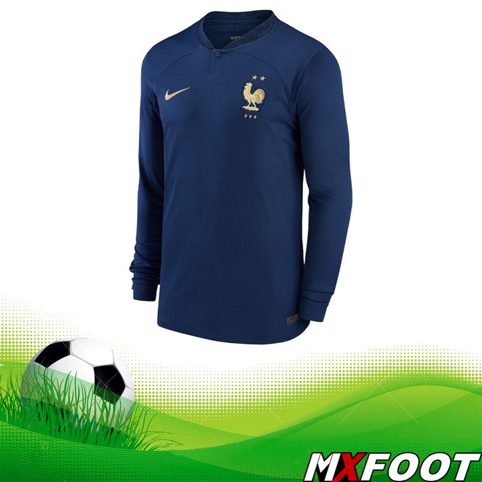 Creation Nouveau Maillot De Foot France Domicile Manches Longues Coupe