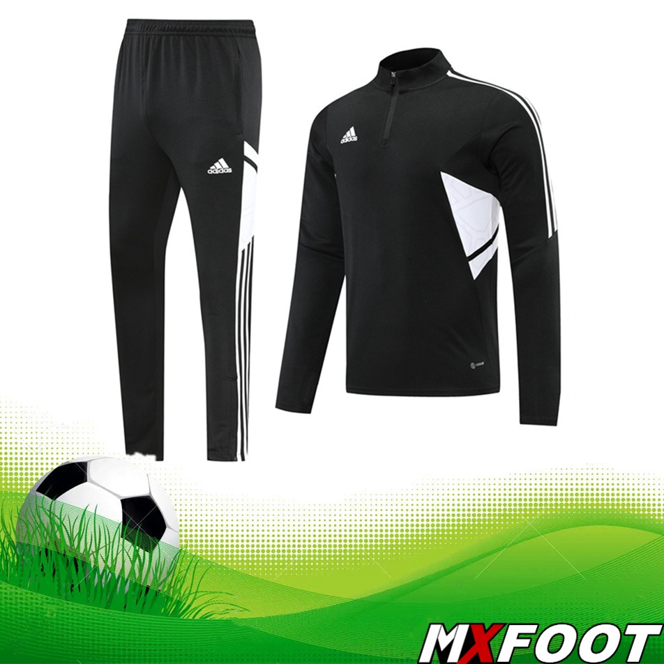 Tout Les Nouveau Ensemble Survetement de Foot Adidas Noir 2022/2023 Pas Cher En Gros