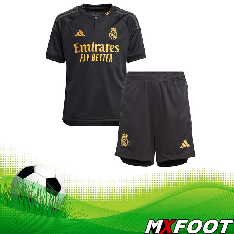 Jeux De Nouveau Maillot De Foot Real Madrid Enfant Third 2023/2024 Pas